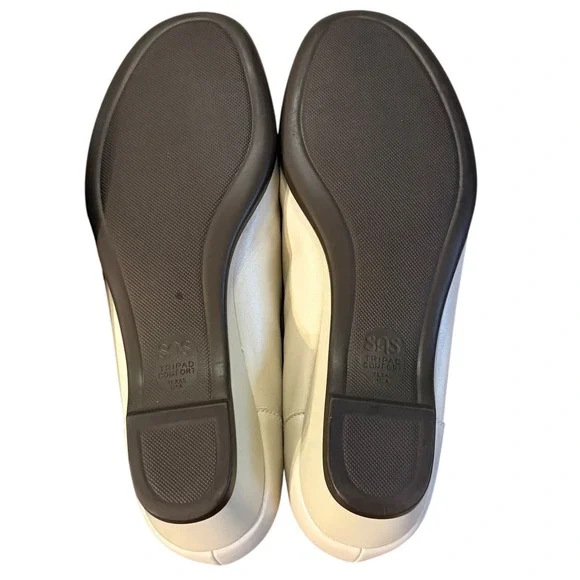 SAS 9.5 Wide Tripad Comfort Loafers Cream Leather - Picture 5 of 9